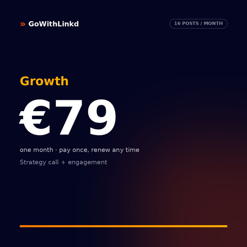GoWithLinkd Growth plan