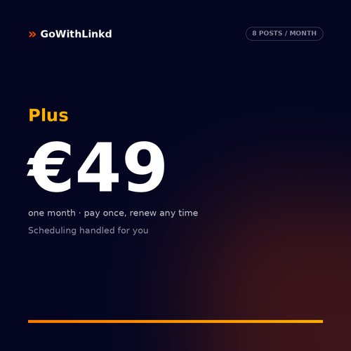 GoWithLinkd Plus plan