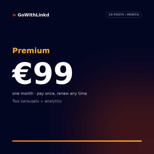 GoWithLinkd Premium plan